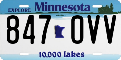MN license plate 847OVV