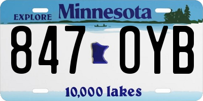 MN license plate 847OYB