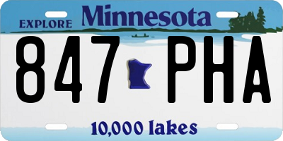 MN license plate 847PHA