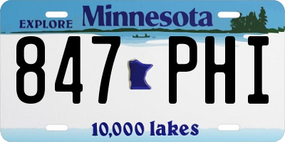 MN license plate 847PHI