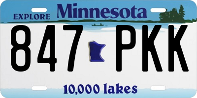 MN license plate 847PKK