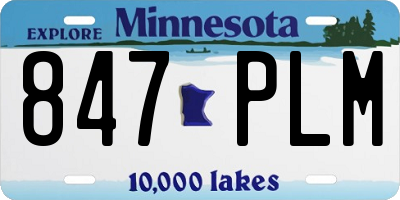 MN license plate 847PLM