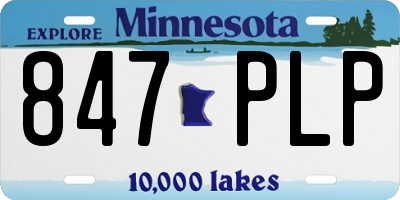 MN license plate 847PLP