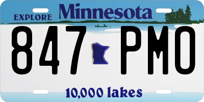 MN license plate 847PMO