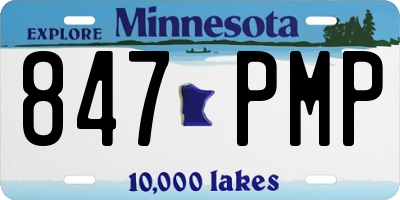 MN license plate 847PMP