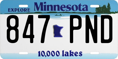 MN license plate 847PND