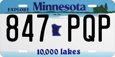 MN license plate 847PQP
