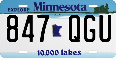 MN license plate 847QGU