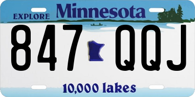 MN license plate 847QQJ