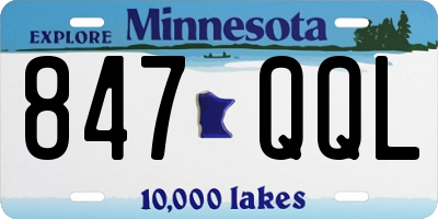 MN license plate 847QQL