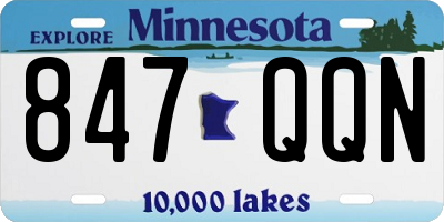 MN license plate 847QQN