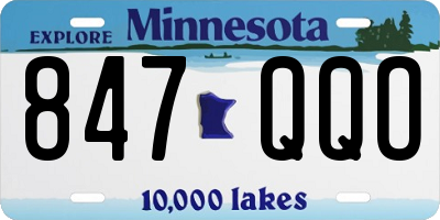 MN license plate 847QQO