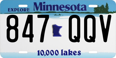 MN license plate 847QQV