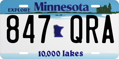 MN license plate 847QRA