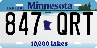 MN license plate 847QRT