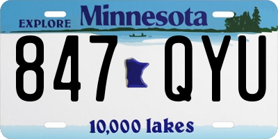MN license plate 847QYU