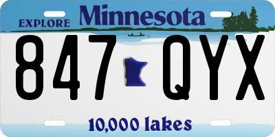 MN license plate 847QYX