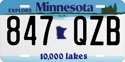 MN license plate 847QZB