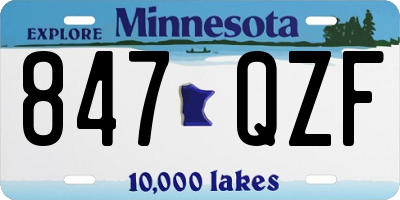 MN license plate 847QZF