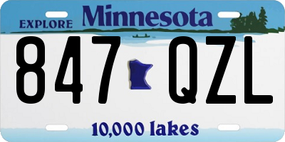 MN license plate 847QZL
