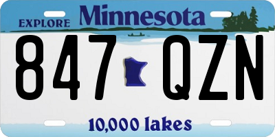 MN license plate 847QZN