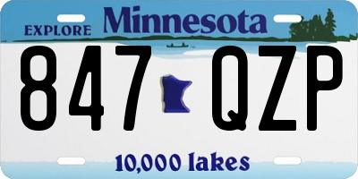 MN license plate 847QZP