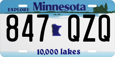 MN license plate 847QZQ