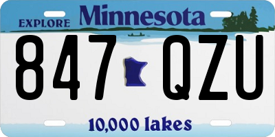 MN license plate 847QZU