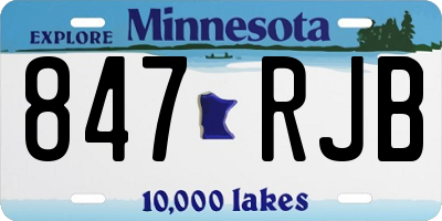 MN license plate 847RJB