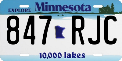 MN license plate 847RJC