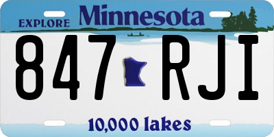 MN license plate 847RJI