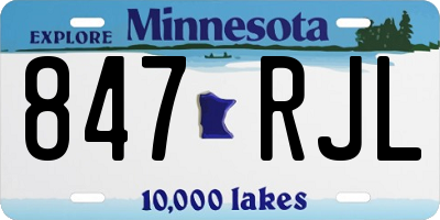 MN license plate 847RJL