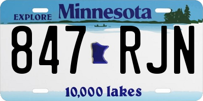 MN license plate 847RJN