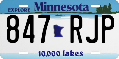 MN license plate 847RJP