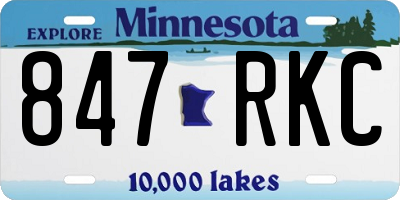 MN license plate 847RKC