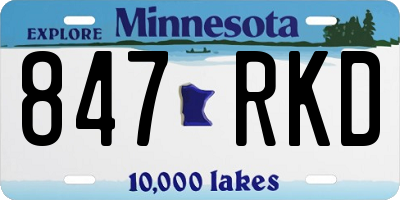 MN license plate 847RKD