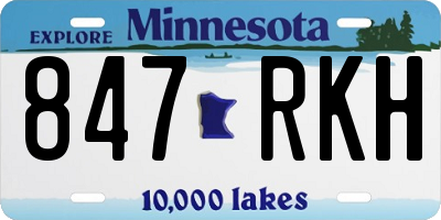 MN license plate 847RKH