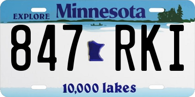 MN license plate 847RKI