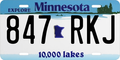 MN license plate 847RKJ