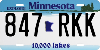 MN license plate 847RKK
