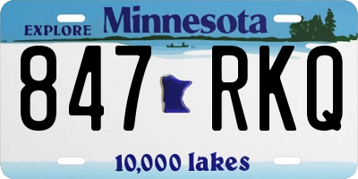 MN license plate 847RKQ