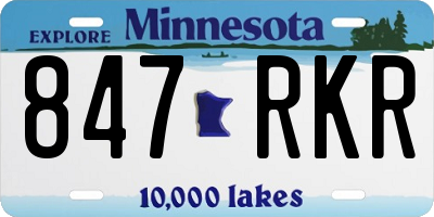 MN license plate 847RKR