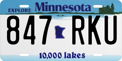 MN license plate 847RKU