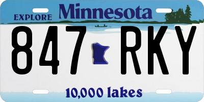 MN license plate 847RKY
