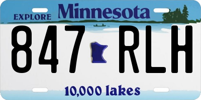 MN license plate 847RLH