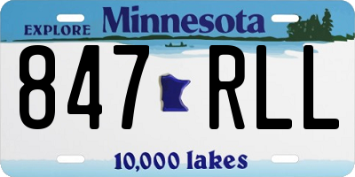 MN license plate 847RLL