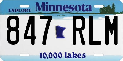 MN license plate 847RLM