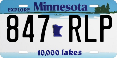 MN license plate 847RLP