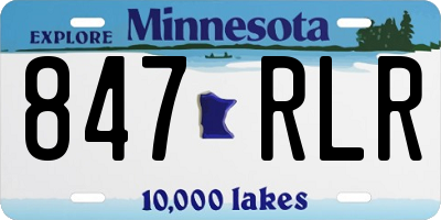 MN license plate 847RLR