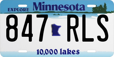 MN license plate 847RLS